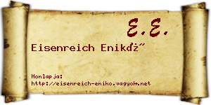 Eisenreich Enikő névjegykártya